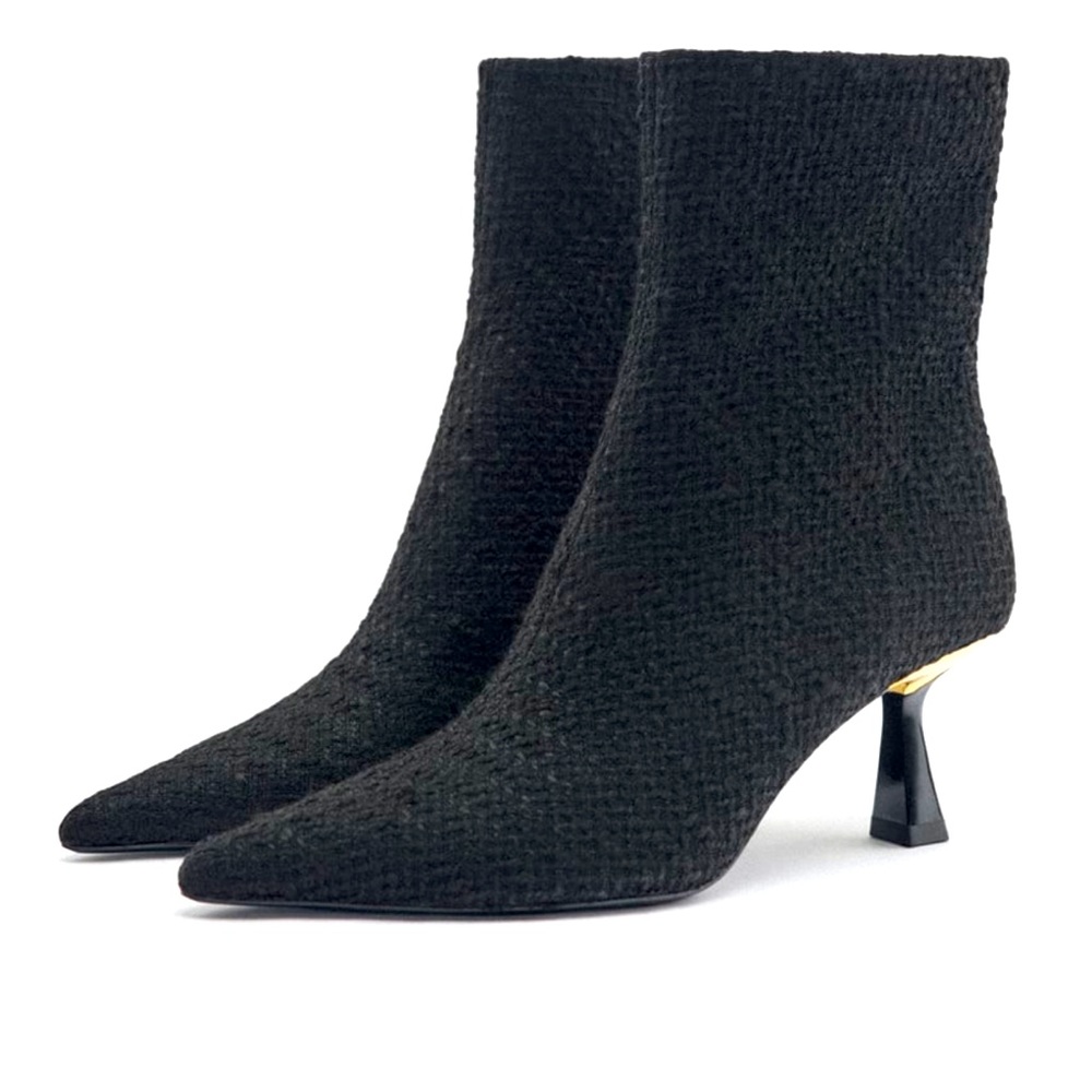 Zara heeled ankle boots